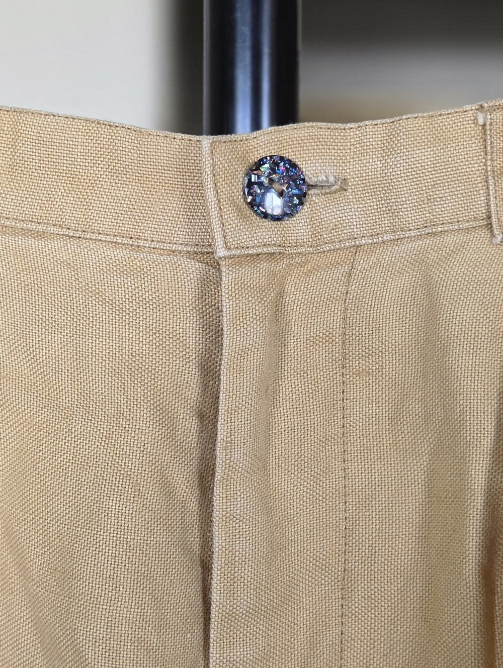 VTG 90s Women's Pleated Trousers - Tan - Picture 3 of 4